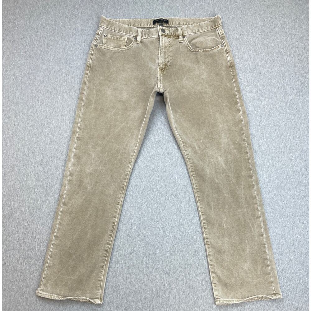 Banana Republic Jeans Men 33 x 30 Brown Cotton Blend Stretch Slim Fit